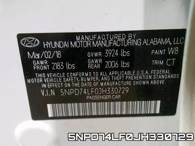 5NPD74LF0JH330729 фото 2