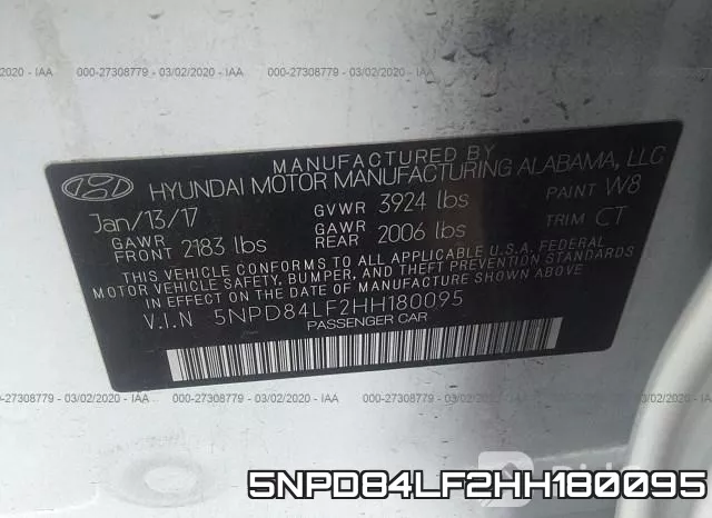 5NPD84LF2HH180095 фото 10