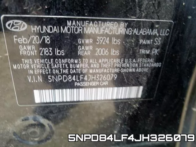 5NPD84LF4JH326079 фото 2