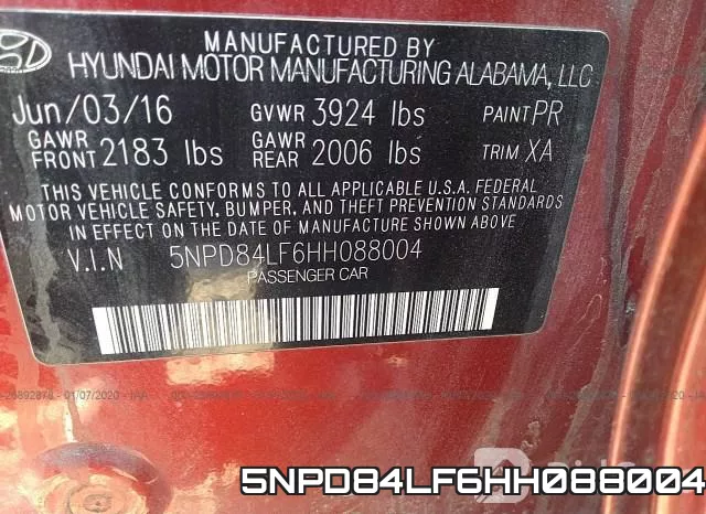 5NPD84LF6HH088004 фото 10