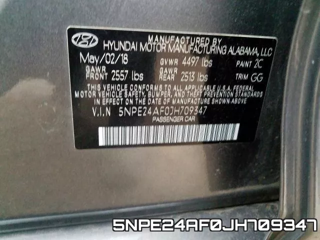 5NPE24AF0JH709347 фото 2