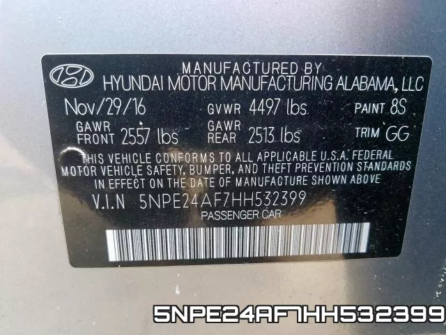 5NPE24AF7HH532399 фото 2