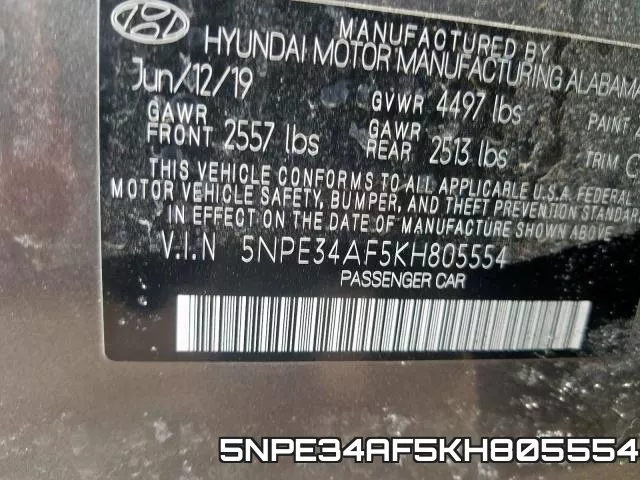 5NPE34AF5KH805554 фото 2