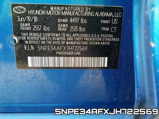 5NPE34AFXJH722569 фото 2