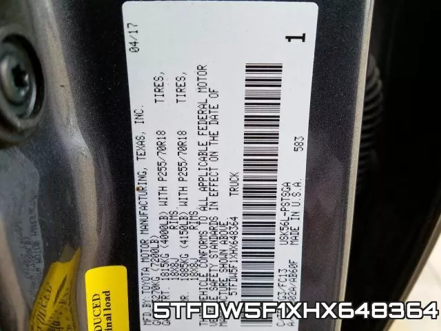 5TFDW5F1XHX648364 фото 2