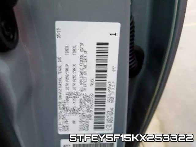 5TFEY5F15KX253322 фото 2