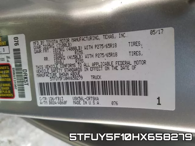 5TFUY5F10HX658279 фото 2