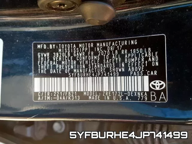 5YFBURHE4JP741499 фото 2