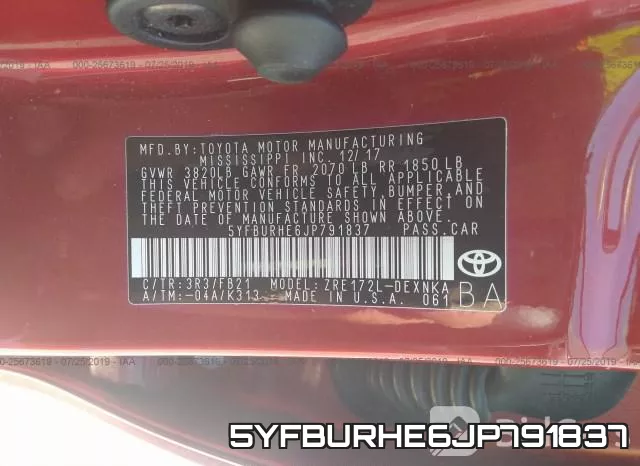 5YFBURHE6JP791837 фото 10