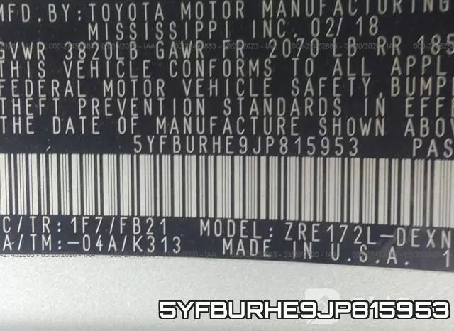 5YFBURHE9JP815953 фото 10