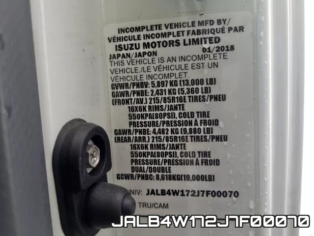 JALB4W172J7F00070 фото 2