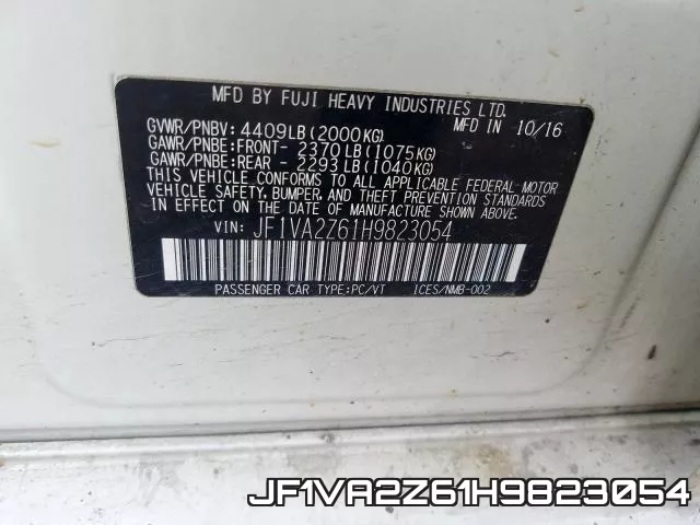 JF1VA2Z61H9823054 фото 2