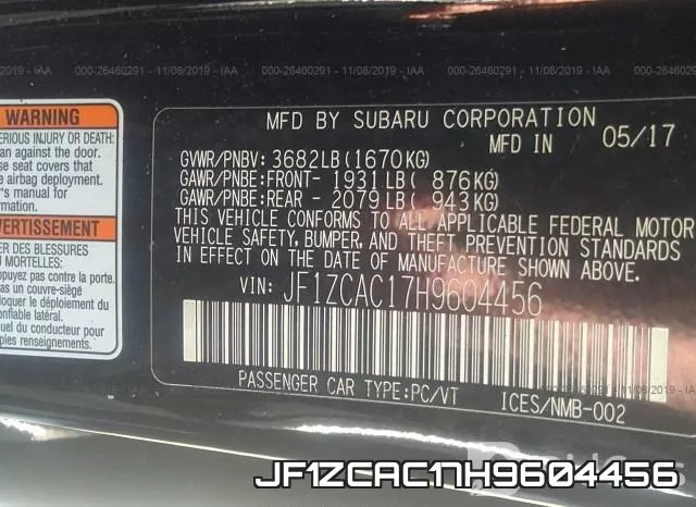 JF1ZCAC17H9604456 фото 10