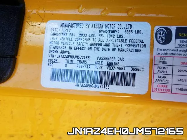 JN1AZ4EH0JM572165 фото 2