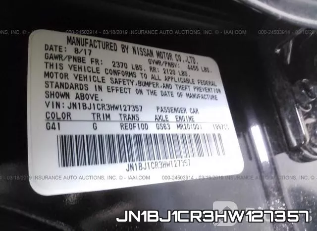 JN1BJ1CR3HW127357 фото 10