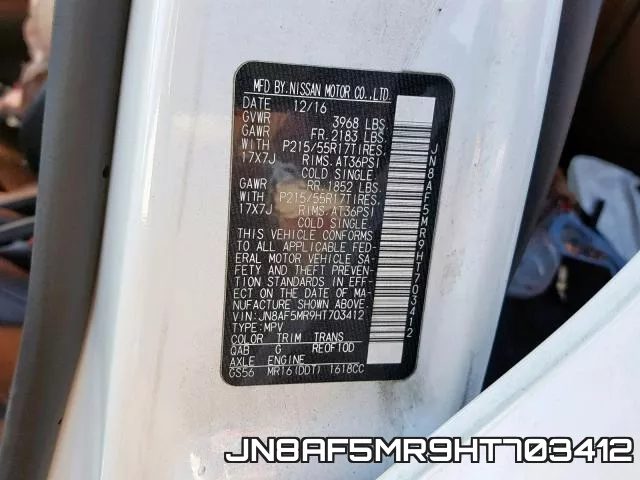 JN8AF5MR9HT703412 фото 2