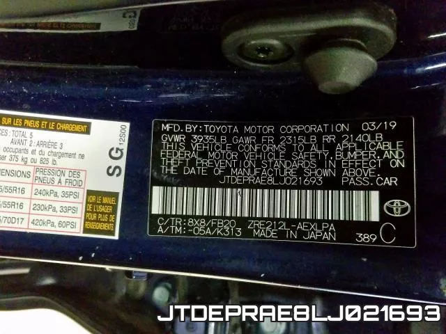 JTDEPRAE8LJ021693 фото 2