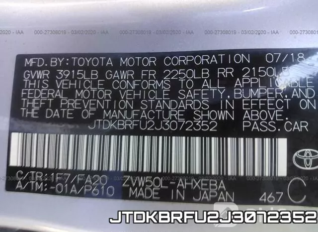 JTDKBRFU2J3072352 фото 10
