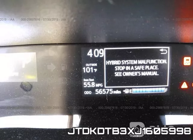 JTDKDTB3XJ1605998 фото 8
