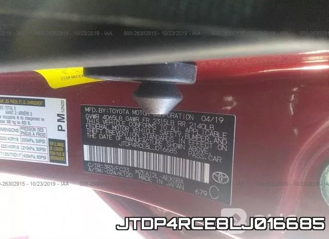 JTDP4RCE8LJ016685 фото 10