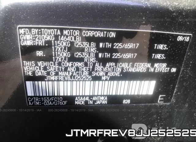 JTMRFREV8JJ252525 фото 10