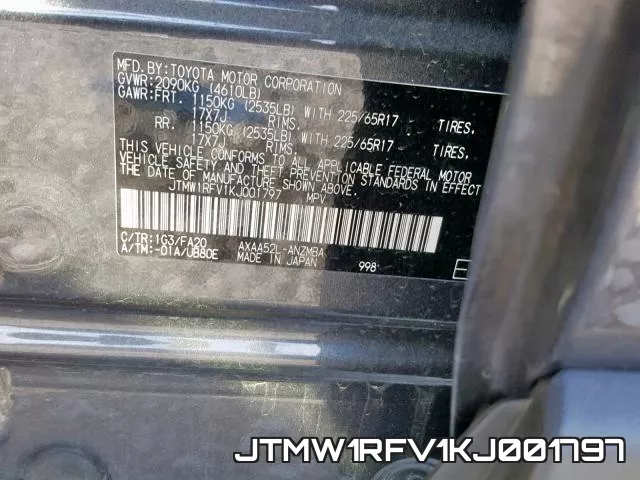 JTMW1RFV1KJ001797 фото 2