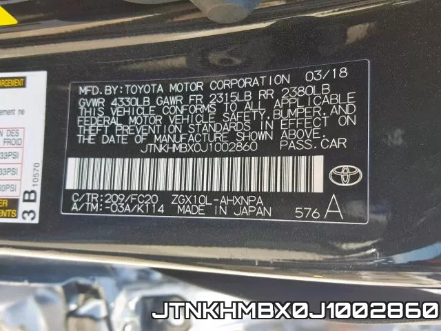 JTNKHMBX0J1002860 фото 2