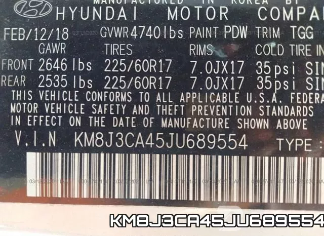 KM8J3CA45JU689554 фото 10
