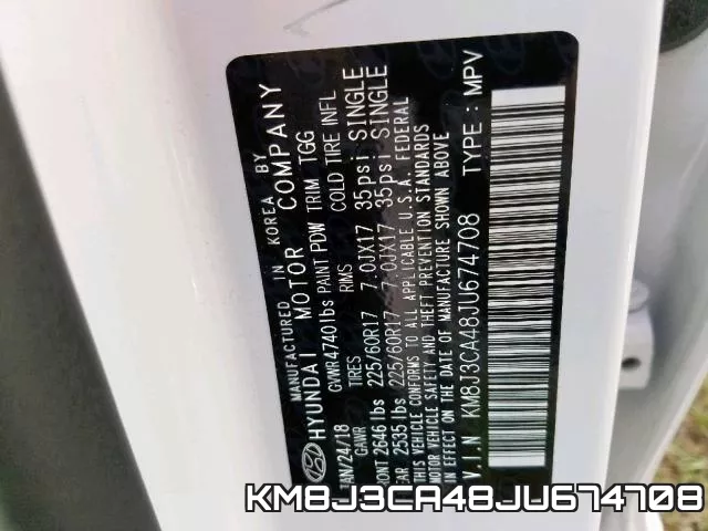 KM8J3CA48JU674708 фото 2