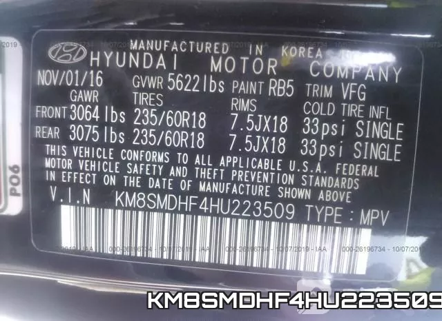 KM8SMDHF4HU223509 фото 9