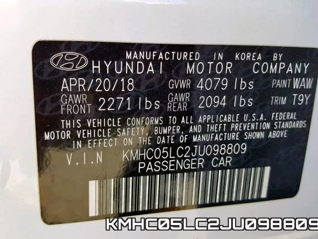 KMHC05LC2JU098809 фото 2