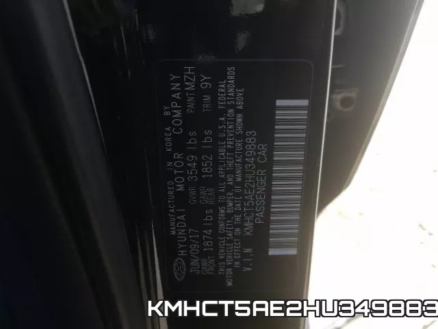 KMHCT5AE2HU349883 фото 2