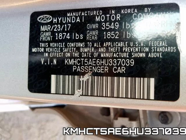 KMHCT5AE6HU337039 фото 2