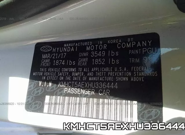 KMHCT5AEXHU336444 фото 10