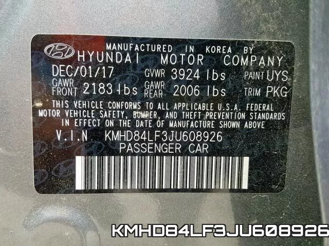 KMHD84LF3JU608926 фото 2