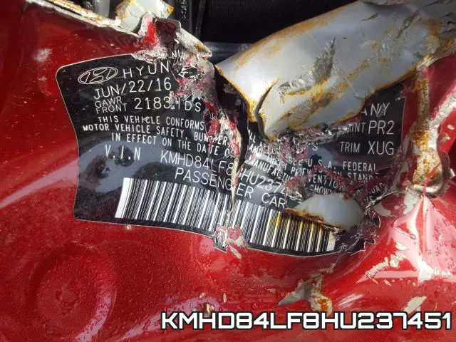 KMHD84LF8HU237451 фото 2