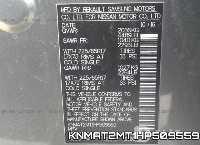KNMAT2MT1HP509559 фото 10