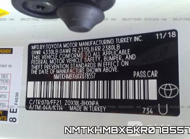 NMTKHMBX6KR078557 фото 10