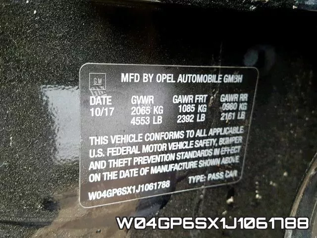 W04GP6SX1J1061788 фото 2