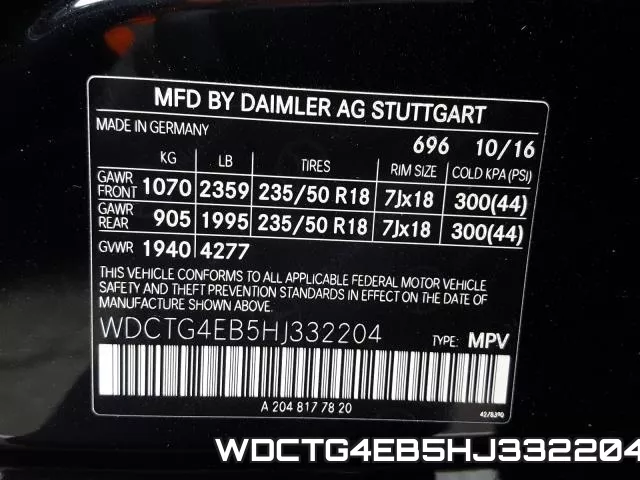 WDCTG4EB5HJ332204 фото 2