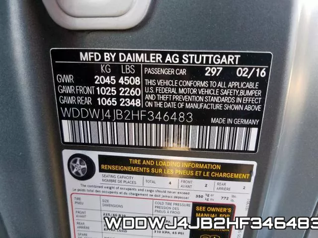 WDDWJ4JB2HF346483 фото 2