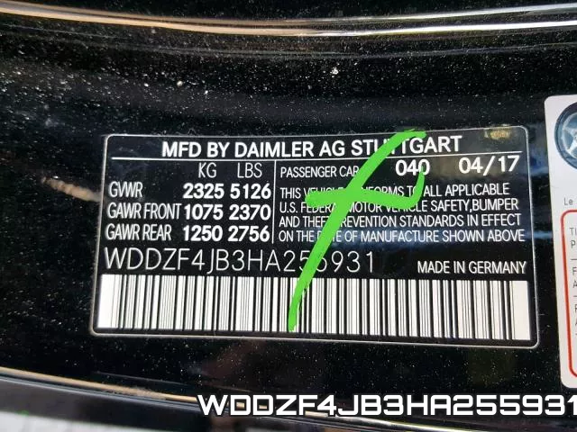 WDDZF4JB3HA255931 фото 2