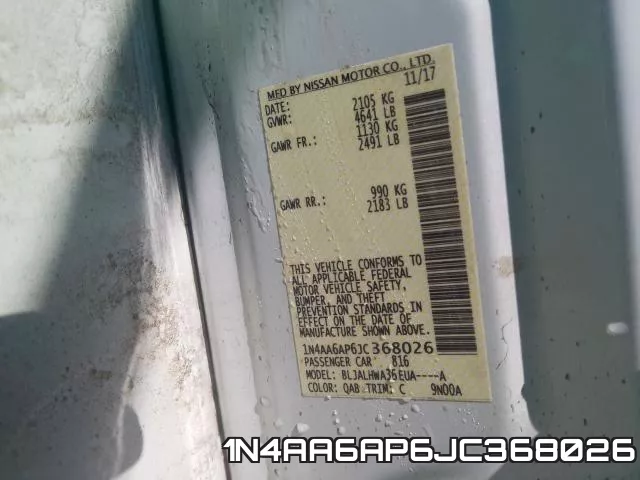 1N4AA6AP6JC368026 фото 2