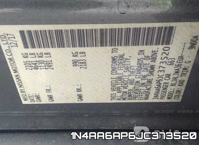 1N4AA6AP6JC373520 фото 10