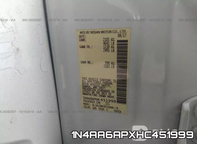1N4AA6APXHC451999 фото 10