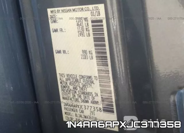 1N4AA6APXJC377358 фото 10