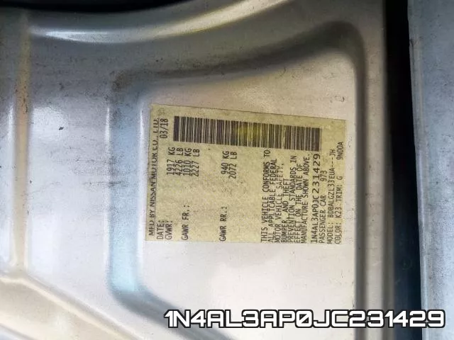 1N4AL3AP0JC231429 фото 2