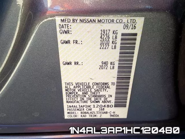 1N4AL3AP1HC120480 фото 2