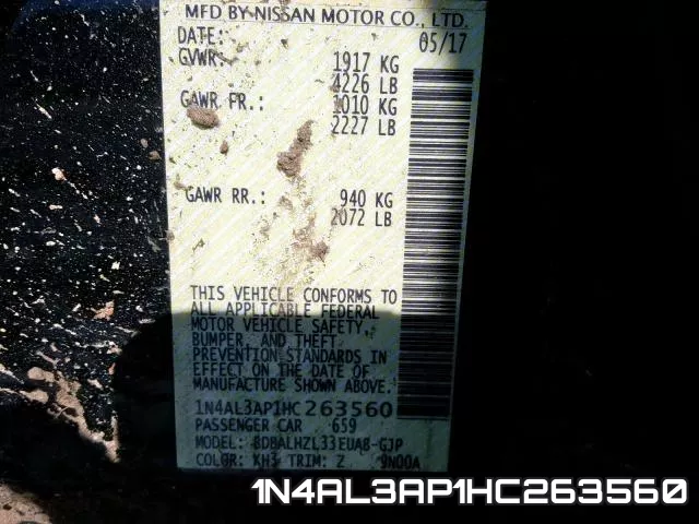 1N4AL3AP1HC263560 фото 2