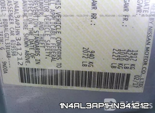 1N4AL3AP1HN341212 фото 10
